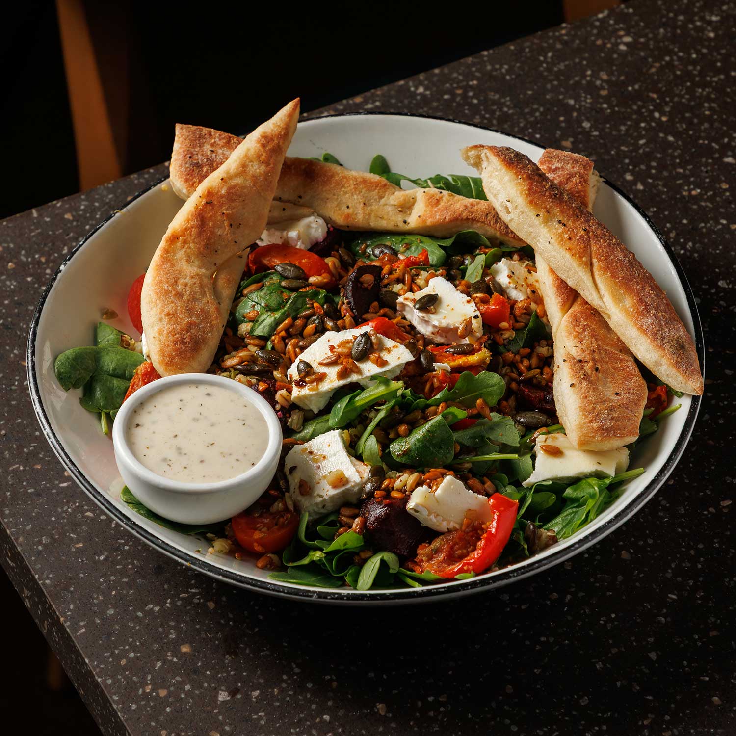 Goat's Cheese & Beetroot Buddha Bowl (V)