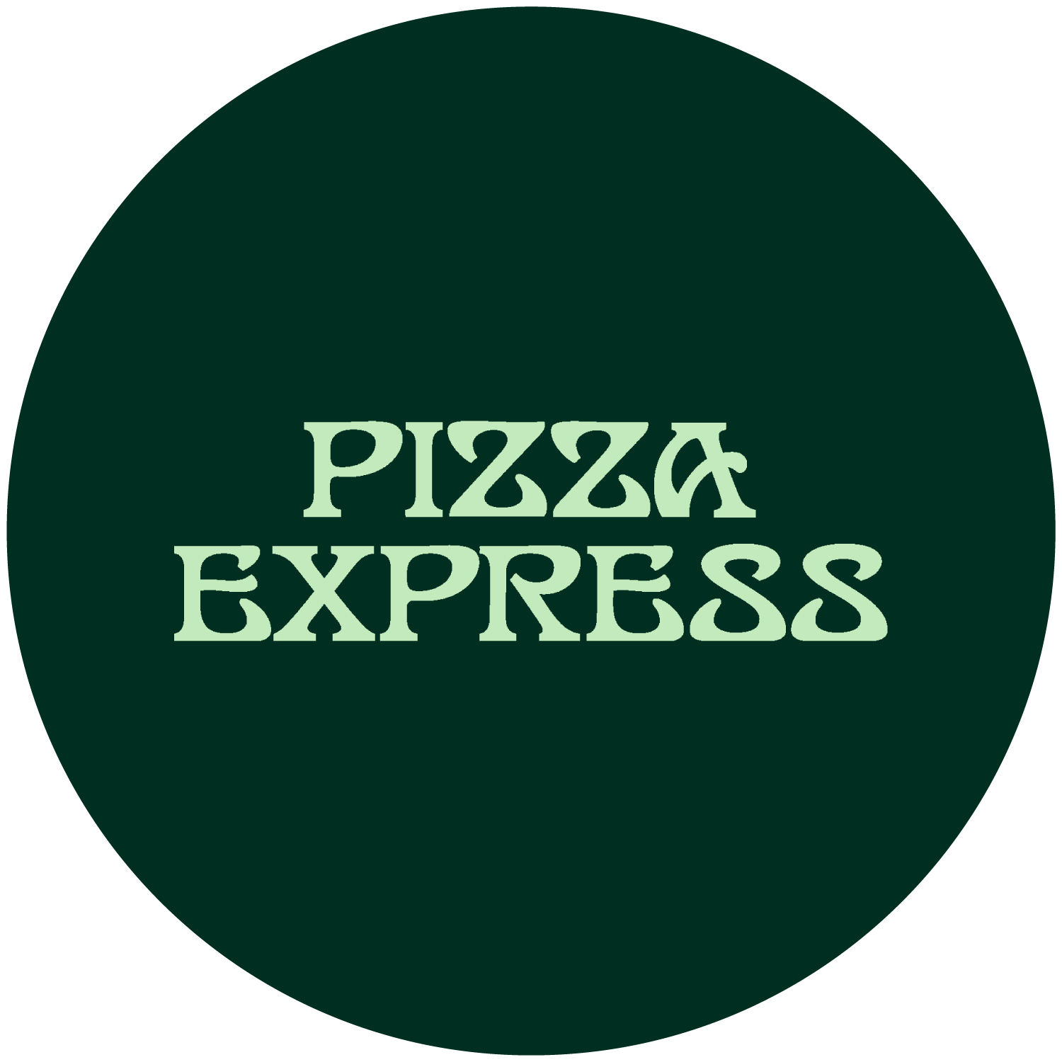 Green circle with 'Pizza Express' text